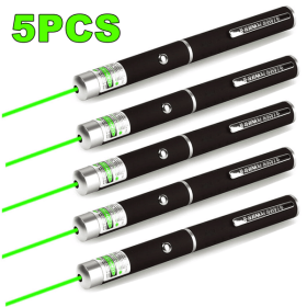 5 PCS Small Laser Pointer Pen 532nm Green Light Visible Beam 1mW For conference presentation(Logistics only For USPS.TK/TMEU only For self-pickup