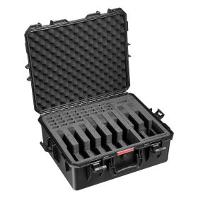 VEVOR Hard Pistol Case, Heavy Duty Hard Gun Case with XPE Foam Lining, Waterproof Pistol Storage Box with Customizable Interior & Handle for Gun