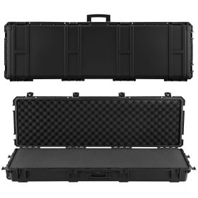 VEVOR Hard Rifle Case, Lockable Rifle Case with Pre-cut Foams, 52 in Gun Storage with Wheels
